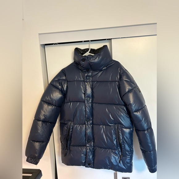 INDICODE Webster Puffer Jacket, Navy - Picture 1 of 10